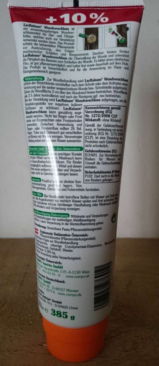Compo Lac Balsam Wundverschluss 385 g | Pflanzenschutz | Dnger & Erden |  Produkte | Online Shop - Mhle Hamm GmbH